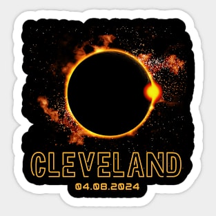 CLEVELAND Ohio Total Solar Eclipse 2024 April 8th Souvenir Sticker